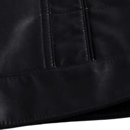 Iyufng Mens Stand Collar Faux Leather Jackets Full Zip Long Sleeve Business Casual Outer Coat - Thumbnail 6