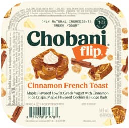 Chobani Flip Low-Fat Greek Yogurt Cinnamon French Toast 4.5 oz Cup - Thumbnail 5