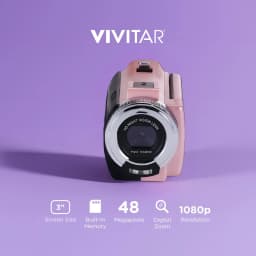 Vivitar PopCam Digital Camcorder, 48MP, Full HD 1080p Video Camera with 3" Flip Screen, 16x Digital Zoom, Built-in Microphone, Compact Vlogging - Thumbnail 2