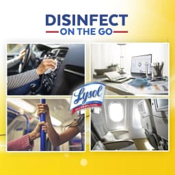 Lysol Household Disinfecting White Wipes, Lemon & Lime Blossom Scent, To-Go Flatpack, 15 Count - Thumbnail 4