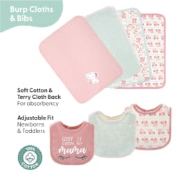 The Peanutshell Baby Girl Pink Floral Elephant Cotton Layette Gift Set, Baby Clothes Essentials, 30-Piece - Thumbnail 5