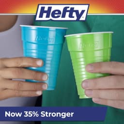 Hefty Party On Disposable Plastic Party Cups, Assorted Colors, 16 oz., 100 Count - Thumbnail 6