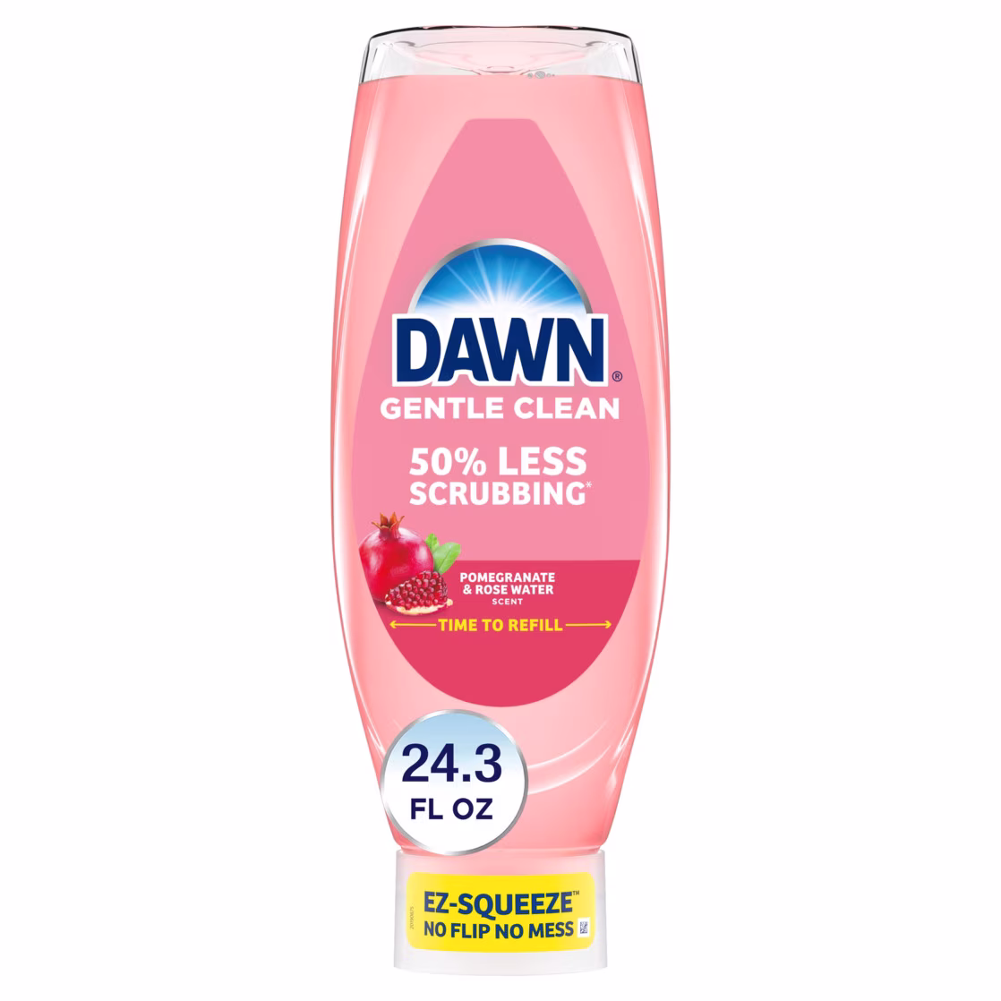 Dawn Gentle Clean EZ-Squeeze Dish Soap, Dishwashing Liquid, Pomegranate & Rose Water, 24.3oz - Thumbnail 1
