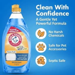 Arm & Hammer + Oxi Clean Ultra Dish Liquid Soap, Ocean Fresh, 10.1 oz - Thumbnail 6