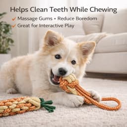 MGEZCOO Dog Toys for Aggressive Chewers Pack of 8 | Eco-Friendly Puppy Toys, Knotted Cotton Rope for Dental Health & Interactive Play - Thumbnail 4