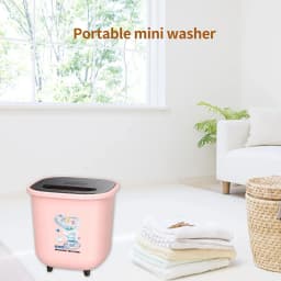 Travel Laundry Machines, Compact Bucket Washers, RV Portable Garment Cleaners Multipurpose 1pc Lightweight Bucket Washing Machine For Camping RV Road - Thumbnail 3