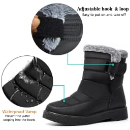 Northblanc Womens Snow Boots Winter Shoes with Comfortable Faux Fur Lined Warm Booties Waterproof Non Slip Outdoor Shoes - Thumbnail 7