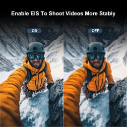 NUISK 4K Mini Action Camera, 128GB Card, 10 Accessories, Magnetic Mount, Waterproof Case, White - Thumbnail 6