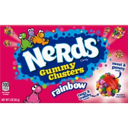 NERDS Gummy Clusters, Candy, Rainbow, Crunchy and Gummy, 3 oz Box - Thumbnail 1