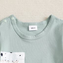 Actgleam Baby Boys Short Sleeve Romper Summer Infant Onesie Unisex Newborn Baby Clothes,Light Blue Zoo,9-12 Months - Thumbnail 12