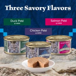 Blue Buffalo Wilderness High Protein Adult Wet Cat Food Pate, Variety Pack, 3oz Cans 12 CT - Thumbnail 3