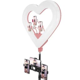 20'' Ring Light Live Streaming Selfie Heart Shaped professional &wireless remote - Thumbnail 3