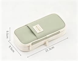 Pencil Pouch Large Capacity Organizer Bag, Canvas Pencil Case with Zipper Pen Holder Storage for Office Travel Supplies Art Craft Classroom Must Haves - Thumbnail 2