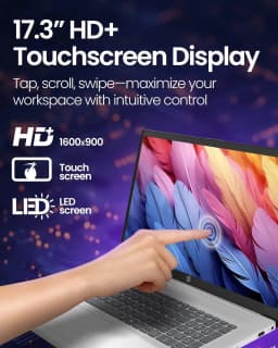 HP 17 AI Business Laptop, 17.3" IPS HD+ Touchscreen Display, Intel 12-Core Ultra 7 255U, 12GB DDR5 RAM, 512GB SSD - Thumbnail 5