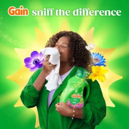 Gain Laundry Detergent Liquid, Now with Odor Defense, Happy Hibiscus Scent, 81 fl oz, 61 Loads - Thumbnail 7