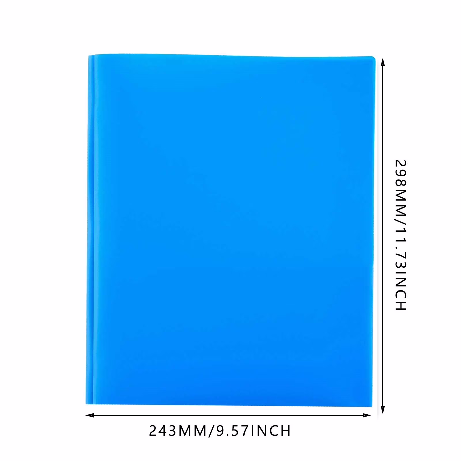 Plastic Folders with Pockets And Prongs Letter Size Two Pocket Folder with Prongs Durable Heavy Duty File Folders with Business Card Slot 2 Pocket - Thumbnail 2