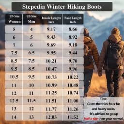 Stepedia Mens Womens Winter Barefoot Shoes Wide Toe Box Winter Boots Faux Fur Zero Drop Sole, Black 7.5 Women/6.5 Men - Thumbnail 3