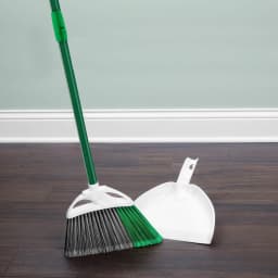Libman Angle Broom and Dustpan Set with Steel Handle for Indoor Outdoor Use - Thumbnail 6