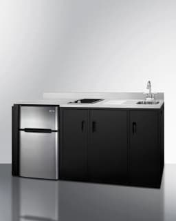 72" Wide All-In-One Kitchenette, ADA Counter Height, Right Side - Thumbnail 8