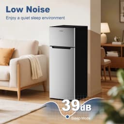 BANGSON 7.7 Cu.ft Top Freezer Refrigerator for Apartments, Energy Saving, Adjustable Thermostat, Large Capacity, Low Noise, Silver - Thumbnail 7
