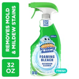 Scrubbing Bubbles Foaming Bleach Bathroom Shower & Tub Cleaner Spray, Mold & Mildew Stain Remover, 32 oz - Thumbnail 1