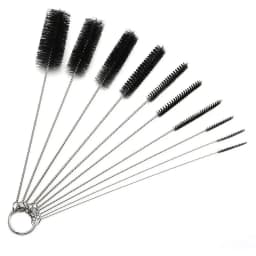 "Long Straw Brush, Nylon Pipe Tube Cleaning Brush, 10 Different Diameters, Straw Cleaner Brush set of 10 for Drinking Straws, Bottles, Keyboards - Thumbnail 1