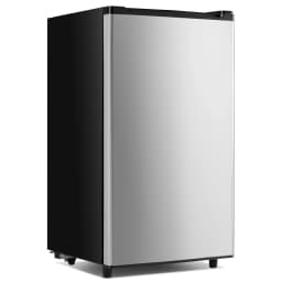 edx 3.2 cu. ft. Single Door Mini Refrigerator, 17.7" Width, with Separate Freezer, Silver - Thumbnail 1