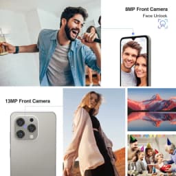 DOOGEE N55 Unlocked Cell Phone, Android 16 Phone,16GB RAM+128GB ROM/1TB Android Phone, 90Hz+6.56" HD,5150mAh, Octa Core, 13MP+8MP, 4G Dual SIM,Face Unlock,Widevine L1,OTG, T-Mobile - Thumbnail 8