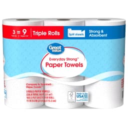 Great Value Everyday Strong Paper Towels, 3 Triple Rolls - Thumbnail 2