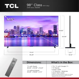 TCL 98" Class QM9K Series QD-Mini LED QLED 4K UHD Smart Google TV with Gemini (NEW 2025) - 144Hz, Local Dimming - Thumbnail 4