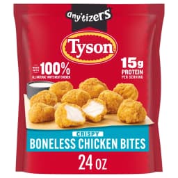 Tyson Anytizers Crispy Boneless Chicken Nugget Bites, 24 oz (Frozen, Fully Cooked) - Thumbnail 1