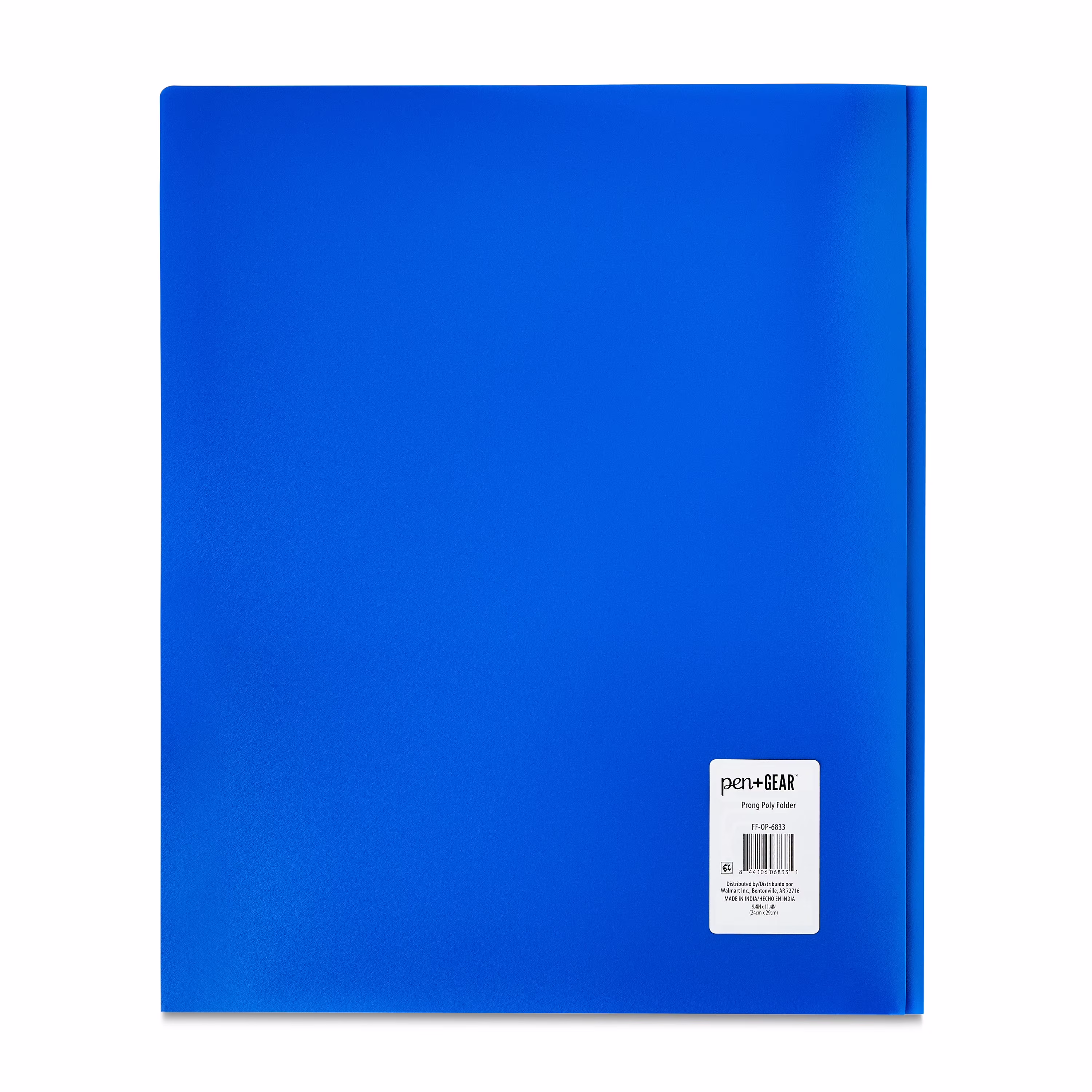 (32 pack) Pen+Gear Blue 3-Prong 2-Pocket Poly Folder - Thumbnail 3