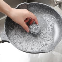 Heavy-Duty Steel Wool Scrubber - Pre-Soaped Metal Scouring Pads for Tough Cleaning on Dishes, Pots, Pans & Ovens - Thumbnail 2