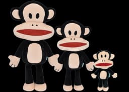 Multipet Plush Paul Frank Julius Monkey Dog Toy with Crinkle and Squeaker, Small - Thumbnail 5