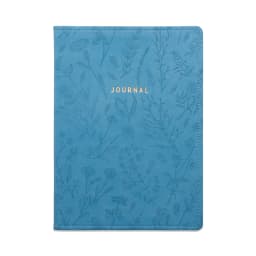 Pen + Gear Leatherette Embossed Jumbo Journal, Blue, 192 Lined Pages, 7.375" x 10.25" - Thumbnail 1
