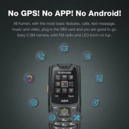 AGM M6 Rugged Feature Cell Phone, 2500 mAh,48MB 128MB,2.4" inch - Thumbnail 5