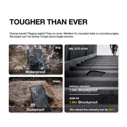 AGM H6 Lite Rugged unlocked cell phones, Ultra-Thin 10.75mm, Rugged Smartphone, 16GB RAM (4+4) + 128GB ROM - Thumbnail 8