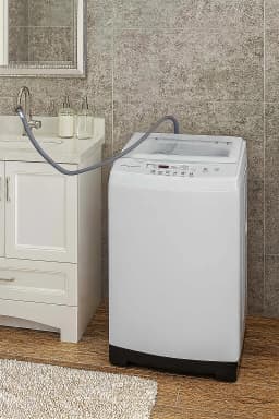 Hamilton Beach 1.7 Cu. ft. Top Load Portable Washing Machine with 6 Wash Cycles, 8 Water Levels, Quick-Connect Sink Adapter, White - Thumbnail 2