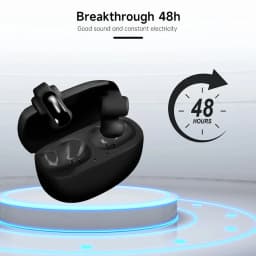KLYNE- Wireless Bluetooth Earbuds Waterproof Sports Open Ear Clip Earphones Black - Thumbnail 4