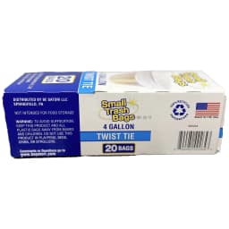Basic 4 Gallon Twist Tie Bathroom Bags, 20 Bags - Thumbnail 2