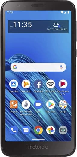 Motorola TracFone Moto E6 4G LTE Prepaid Smartphone Locked Black 32GB - Thumbnail 1