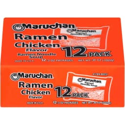 Maruchan Ramen Noodle Soup, Chicken Flavor Instant Noodles, 3 oz, pack - Thumbnail 1