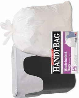 Handi-Bag Handi-Bag Super Value Pack, 8gal, 0.6mil, 22 x 24, White, 130/Box - Thumbnail 2