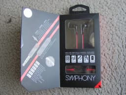 RHEA- Brand New Ifrogz Audio Symphony Stereo Earbuds With Mic/Remote Red If-Sym-Red - Thumbnail 2