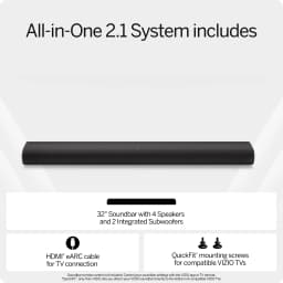 VIZIO All-in-One 2.1 Soundbar SE With Dolby Atmos, DTS:X, Bluetooth SV210Y-0808 - Thumbnail 4