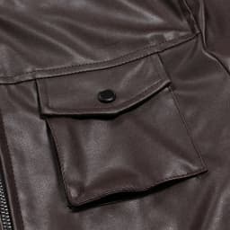 Dovford Men Faux Leather Jacket, Fall/Winter Thickening Coat Long Sleeve Zip Up Outwear Sports Basic Parka with Pocket - Thumbnail 6