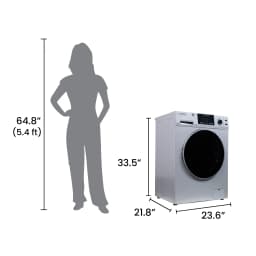 Equator 1.62 cu.ft./15 lbs All in One Combo Washer Dryer with Pet Cycle Silver - Thumbnail 2