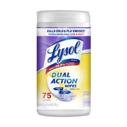 Lysol Dual Action Disinfectant Wipes, Multi-Surface Antibacterial Scrubbing Wipes, For Disinfecting and Cleaning, Citrus Scent, 75 Count - Thumbnail 8