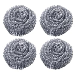 4pcs Stainless Steel Scrubber Scrubbing Scouring Pad Magic Eraser Sponges Clean Pot Pan and Broiler Rack Steel Wool for Kitchen Bathroom - Thumbnail 1