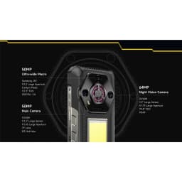 Ulefone Armor 30 Rugged Phone 12GB 512GB 12800mAh Android 15,6.95 inch Night Vision Main Camping Light Phone - Black - Thumbnail 8